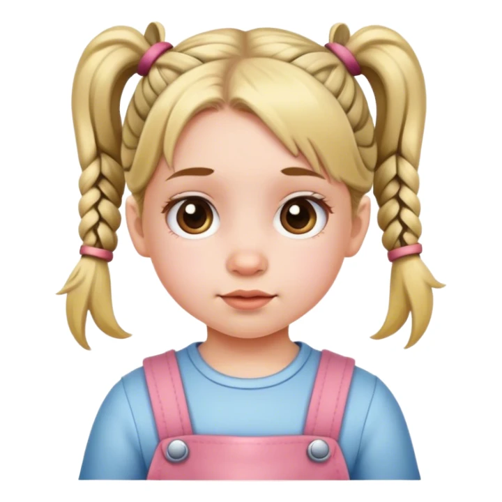 Little girl with pigtails sticker