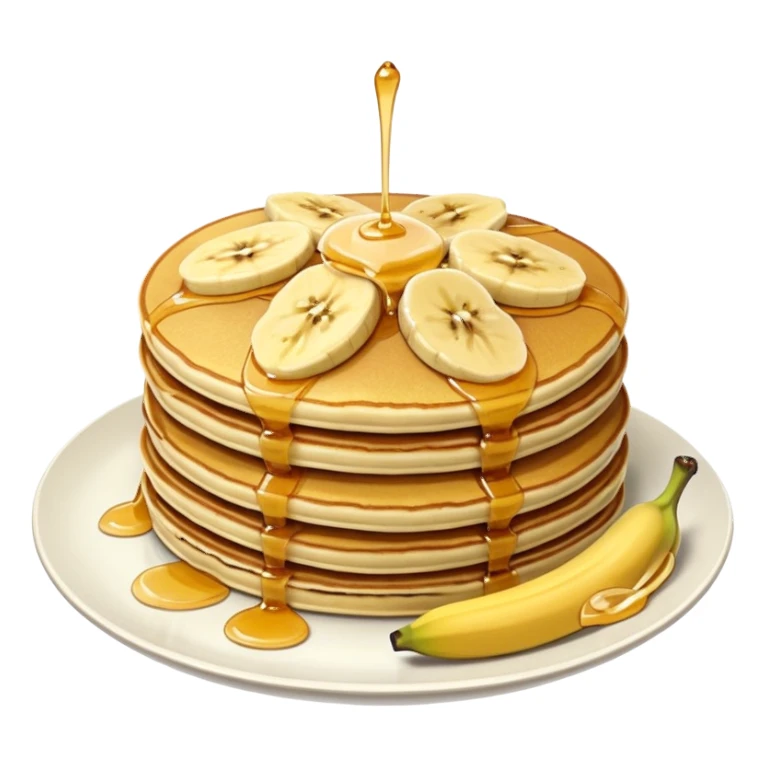 Pancakes with bananas on top sticker