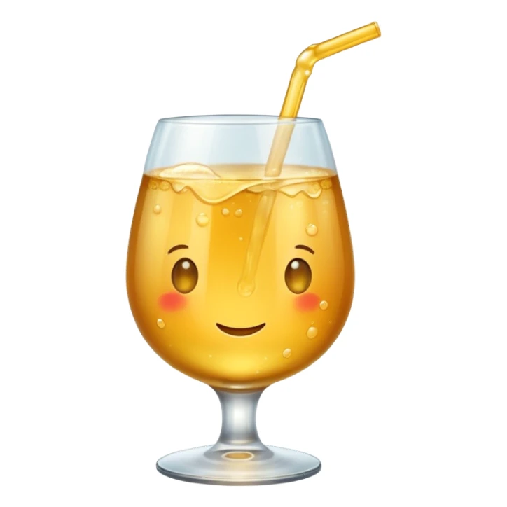 Apple juice in large glass sticker