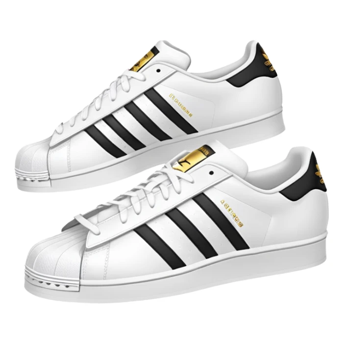 All white adidas superstar sneakers sticker