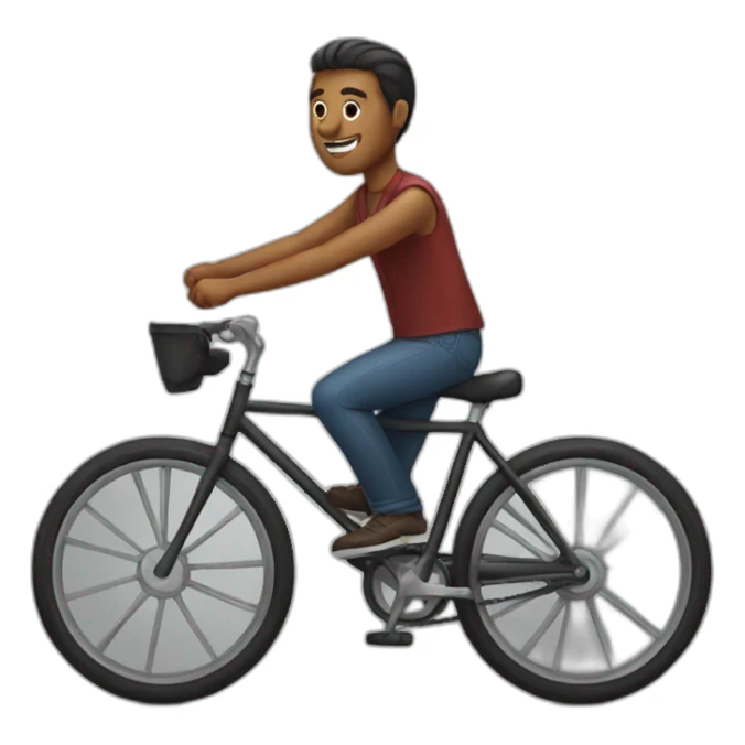 Man on bike sticker