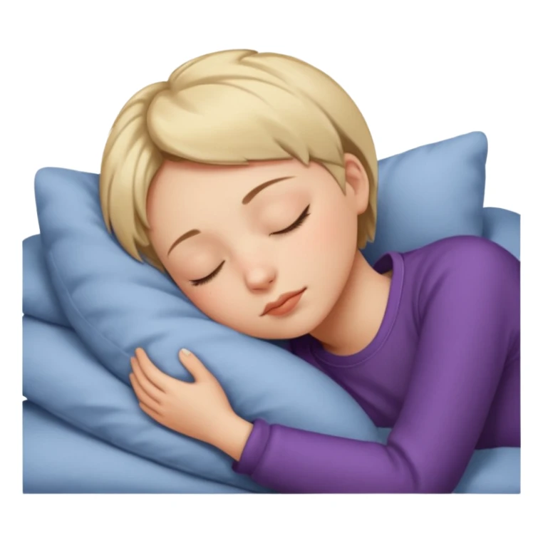 Sleeping short-haired girl sticker