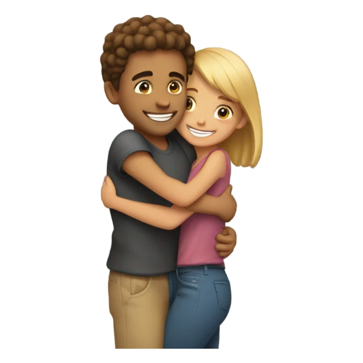 Guy hugging girl sticker