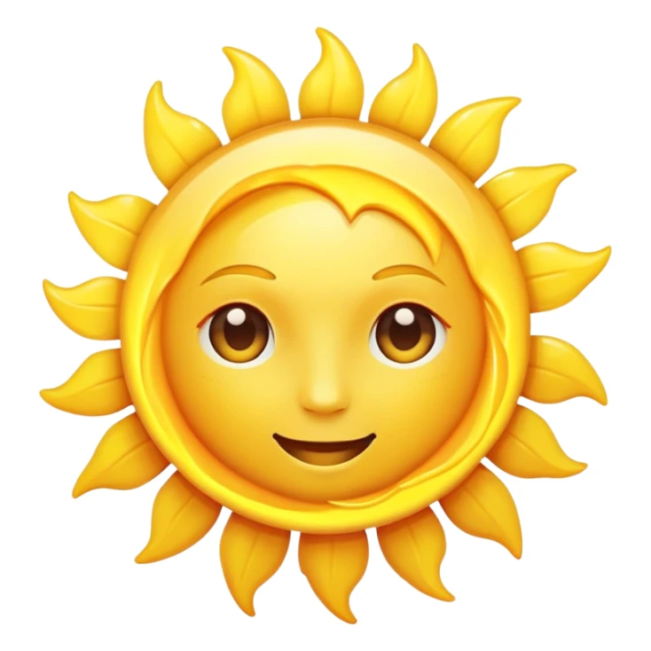realistic sun sticker