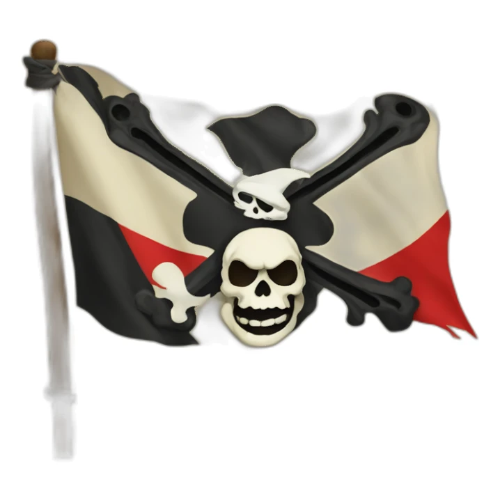 apple jolly Roger flag sticker