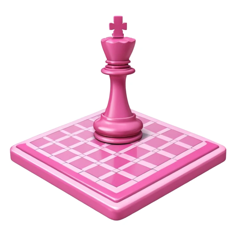 chessboard pink 3d sticker