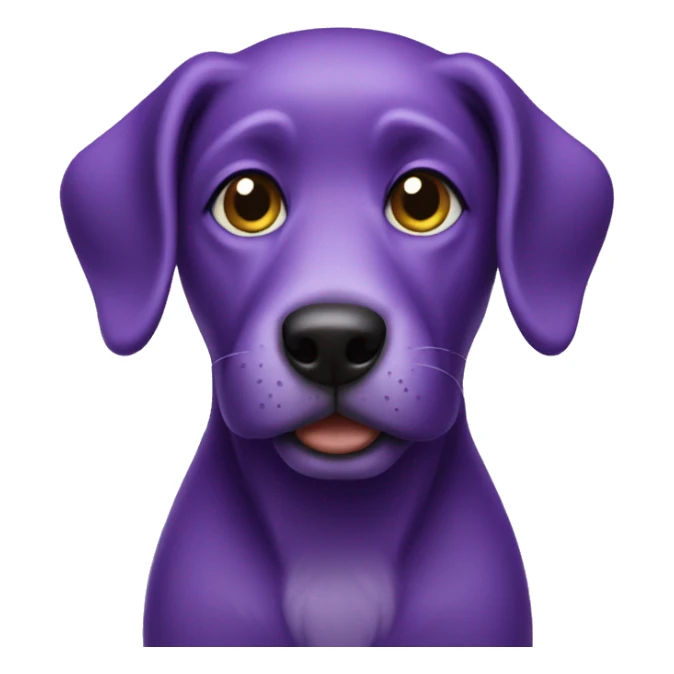 Purple dog sticker