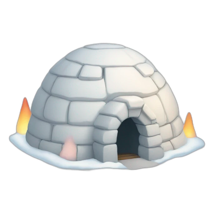 igloo with heart and eyes sticker