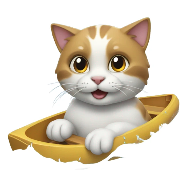 swimming cat  sticker