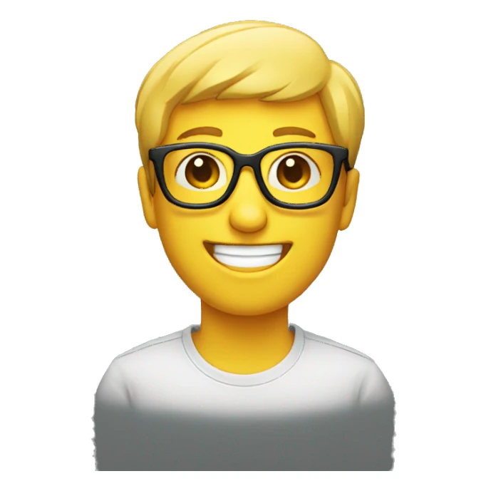 smiling face with glasses  sticker