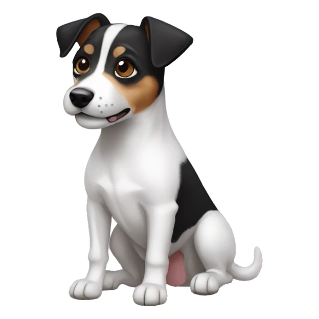 A black jack russell terrier sticker