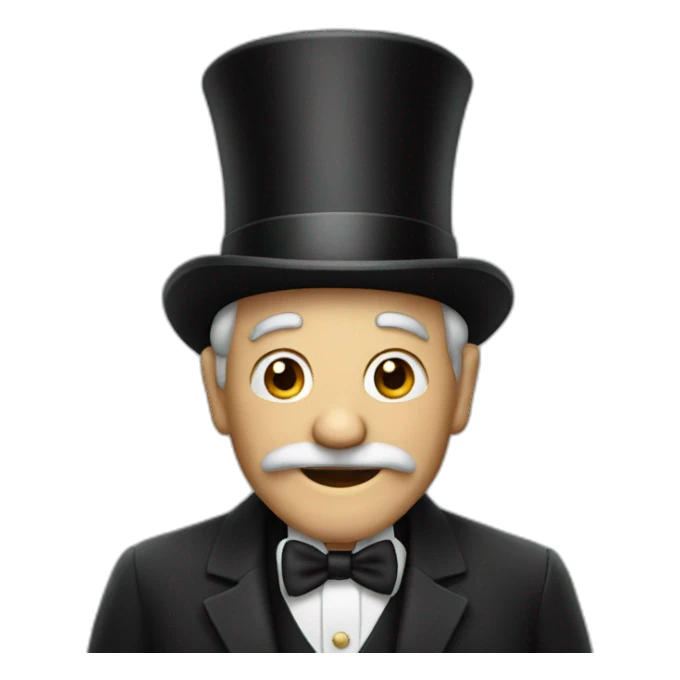 old man in top hat sticker