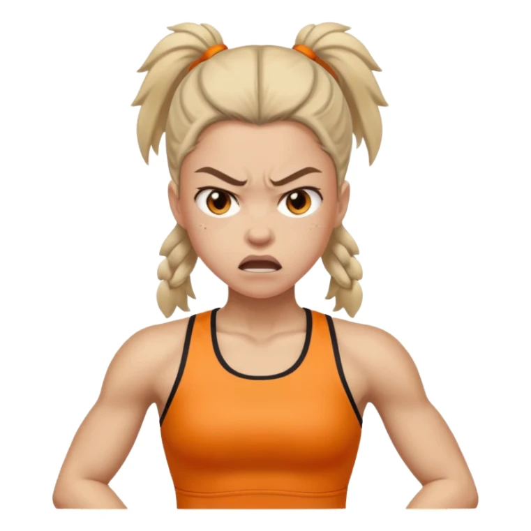 angry athlete girl sticker