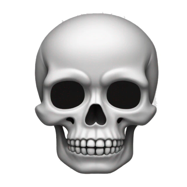 half skull no jawbone sticker