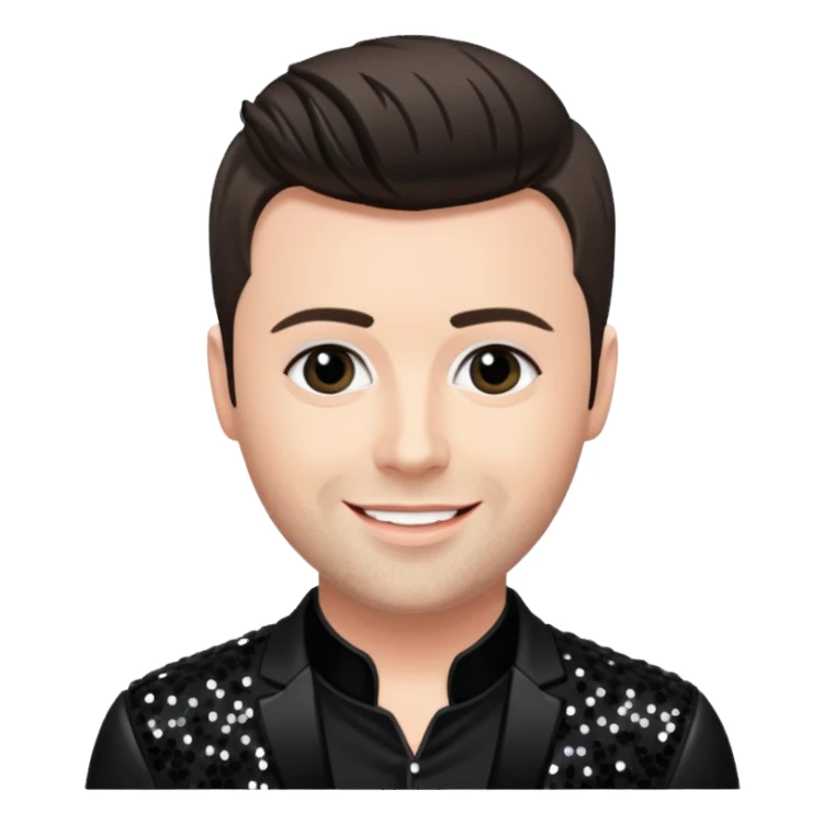 Mark Feehily from Westlife with black sequin outfit sticker