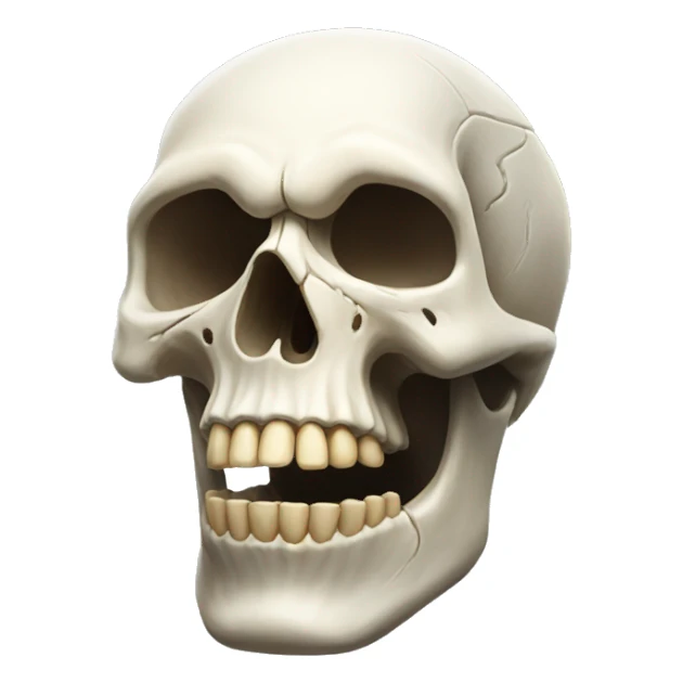 creepy super realistic skull sticker