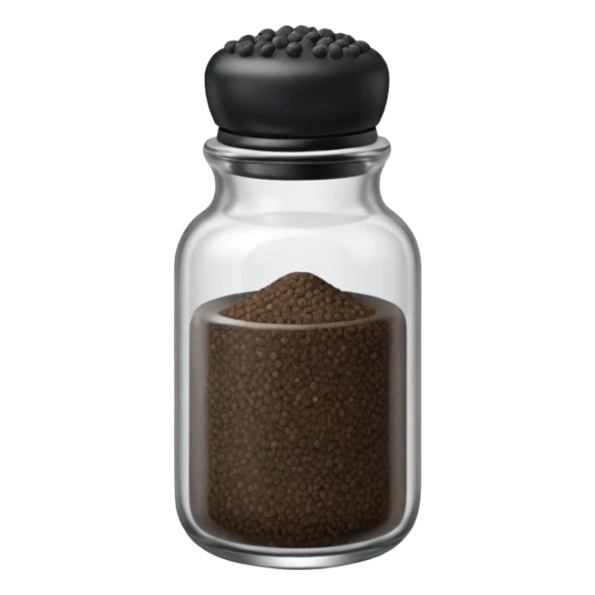 Pepper shaker with black pepper not a full pepper sticker