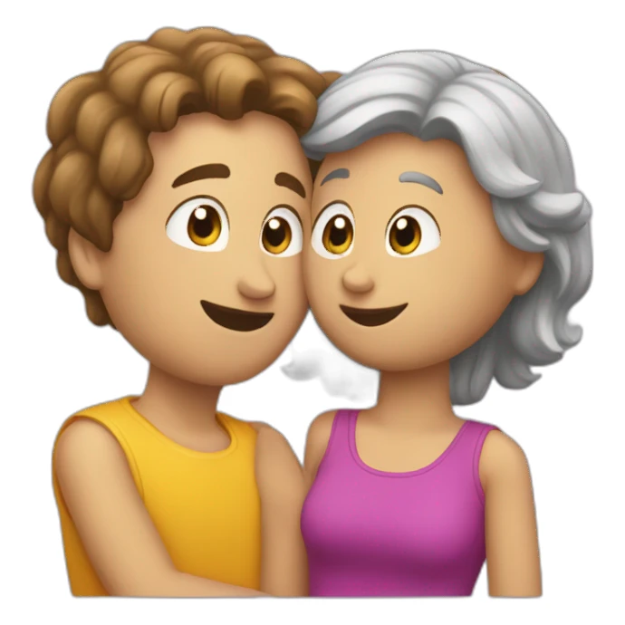 2 personne s’embrassent sticker