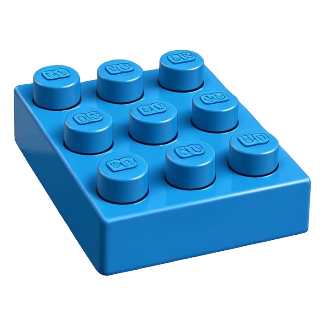 blue lego brick sticker