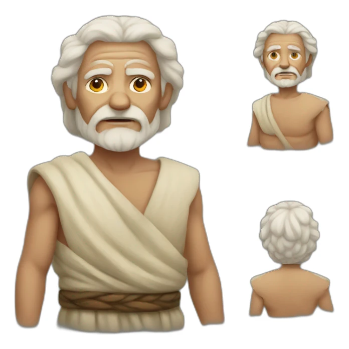 old man in ancient times sticker