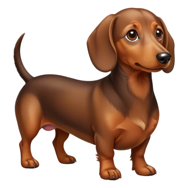 Dachshund with no front legs sticker