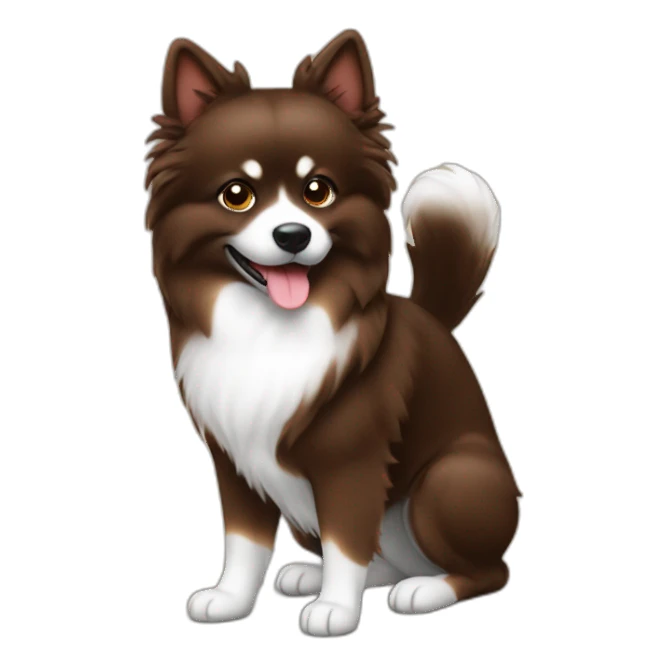 Spitz chocolate dark with brown seated sticker