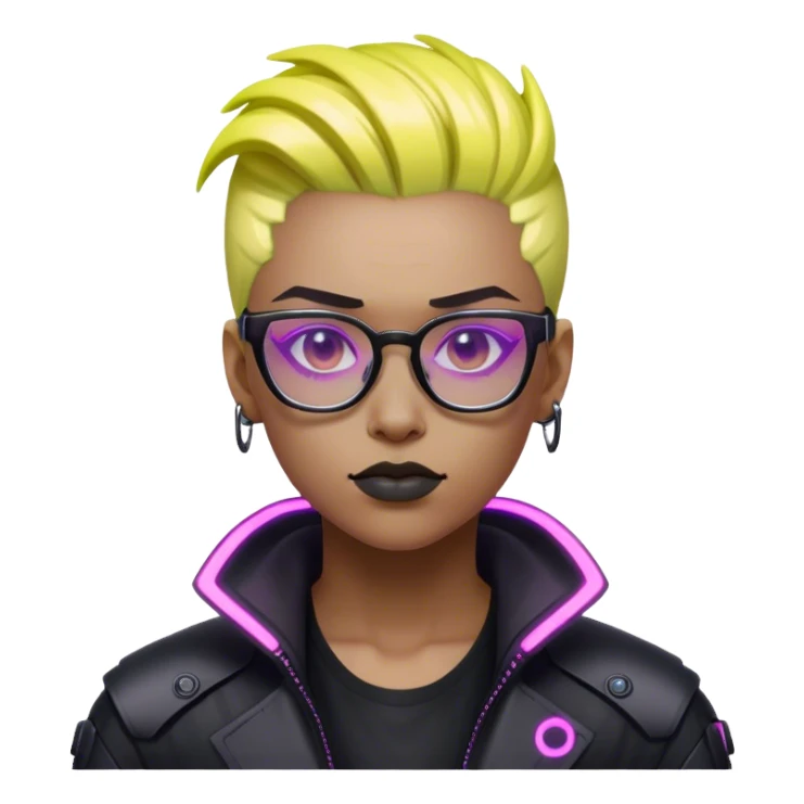 glasses cyberpunk neon sticker