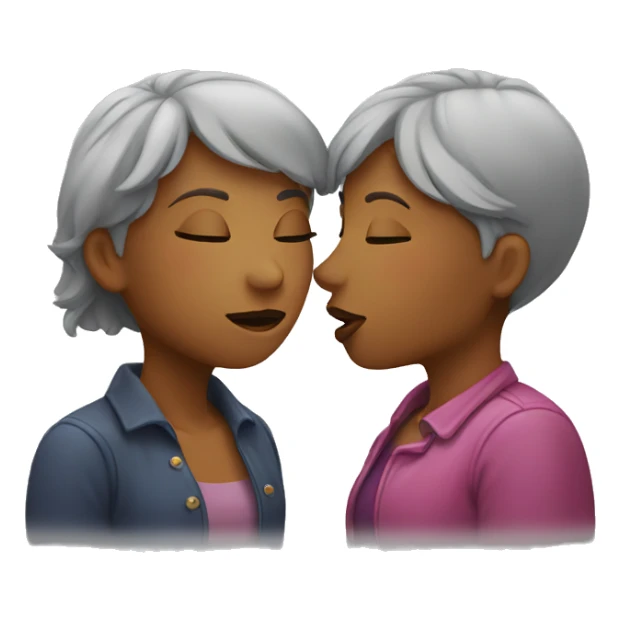 Two women kissing sticker