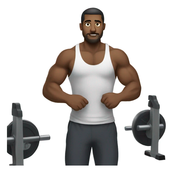 A man working in gym sticker