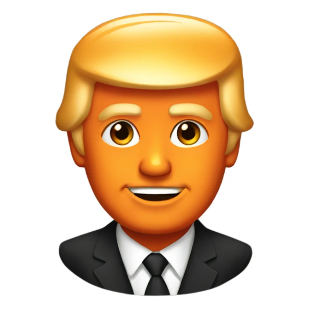 Bright orange donald trump sticker