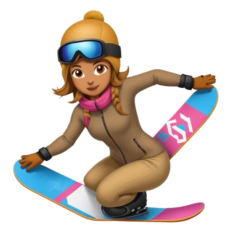 Female snowboarder  sticker