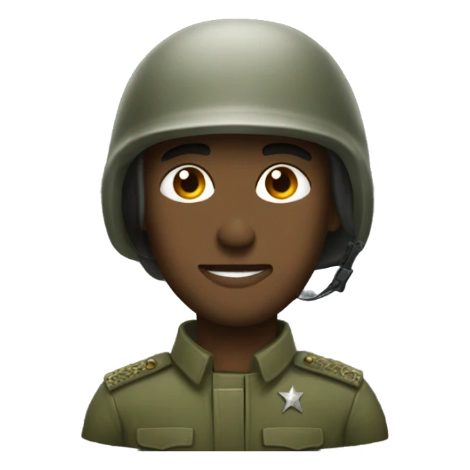 Persona con casco militar sticker