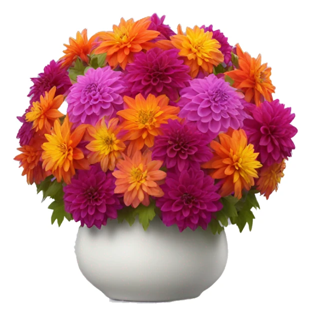 Vibrant Dahlia arrangement sticker