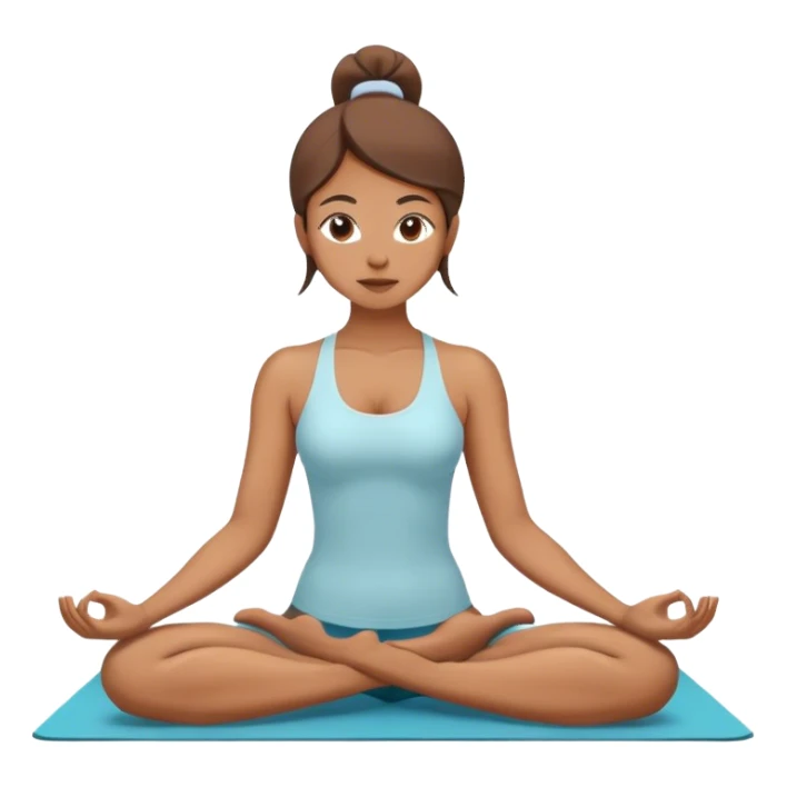 A woman is practicing yoga.

 sticker