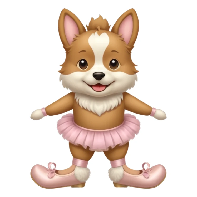 dog with point shoes sticker