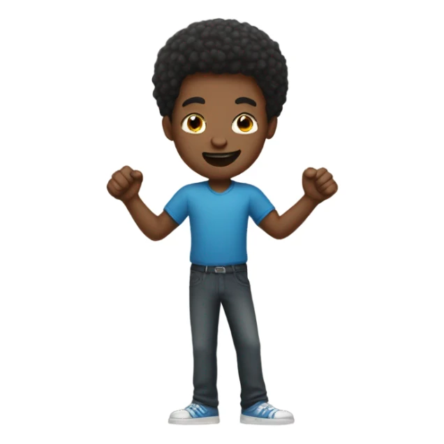 Man celebrating African American sticker