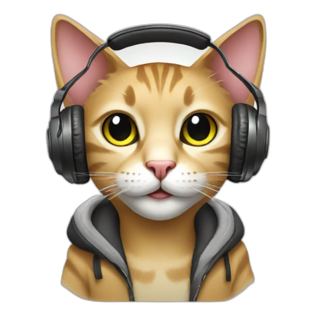 cat dj sticker