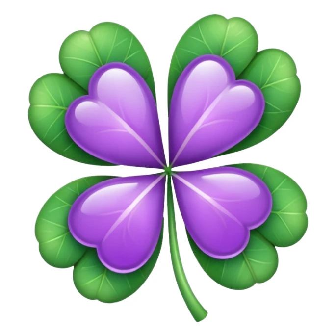 lucky white and purple sticker