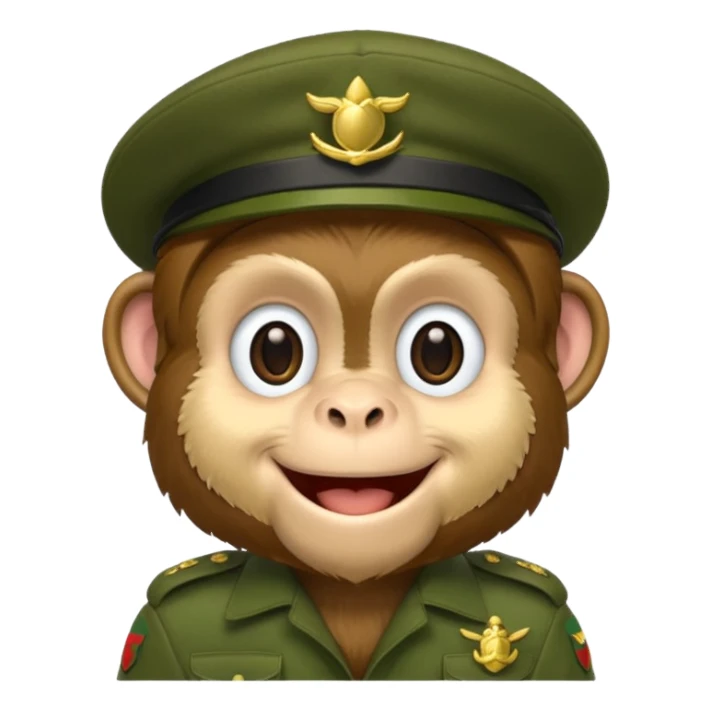 Monkey wearing green beret sticker