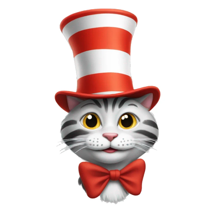 Cat in the hat  sticker