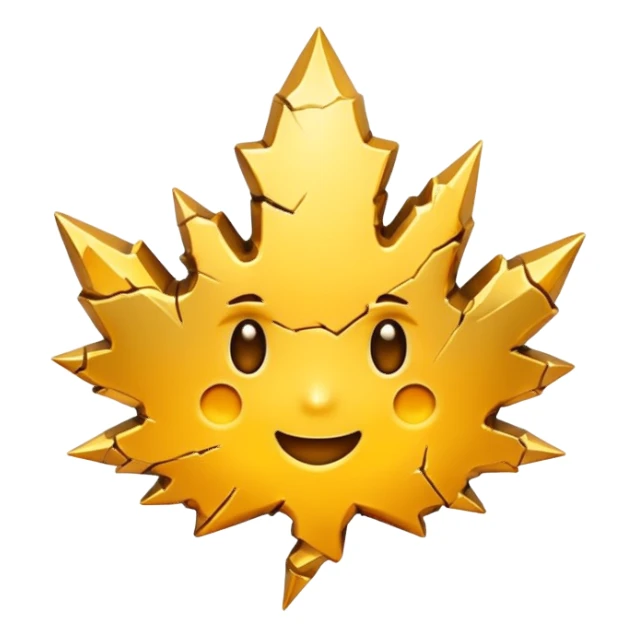 Make it just one big crack down the middle filled with gold sticker