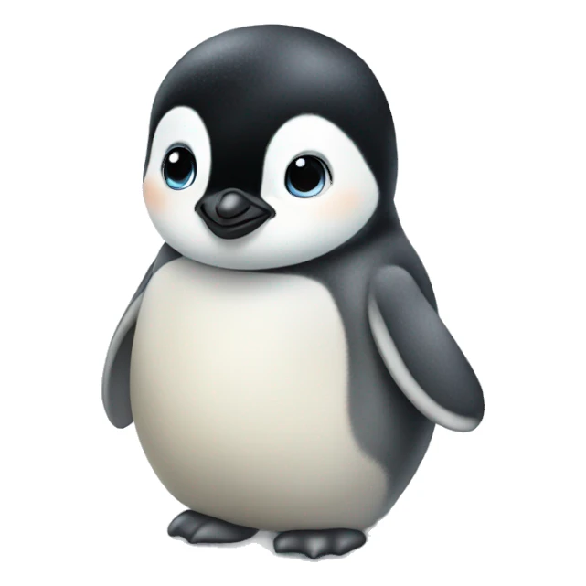 A baby emperor penguin  sticker
