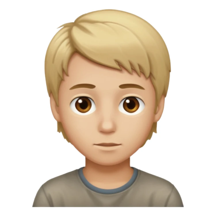dirty blond haired boy witth brown eyes sticker
