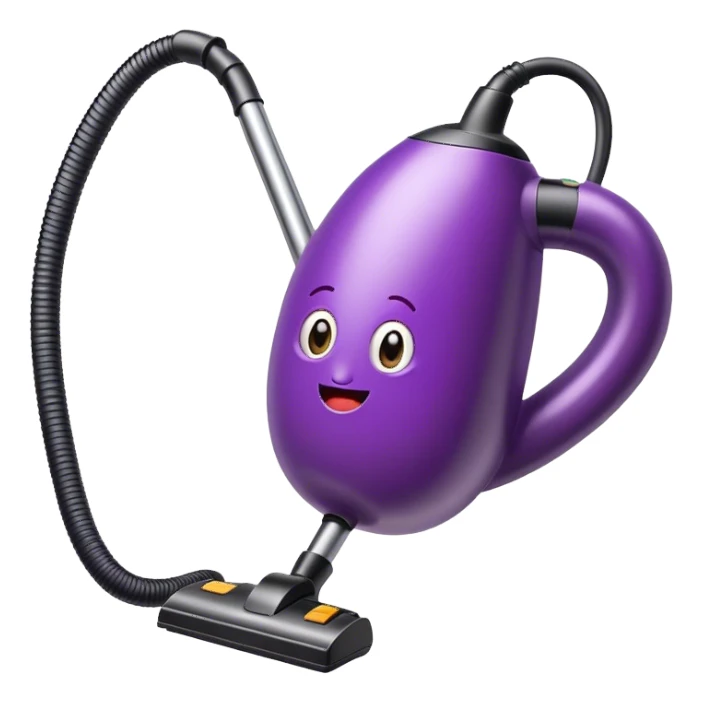 Vacuum sucking a eggplant  sticker