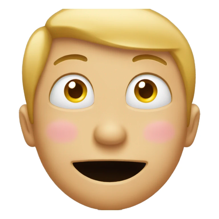 Emoji with hands on face blushing sticker