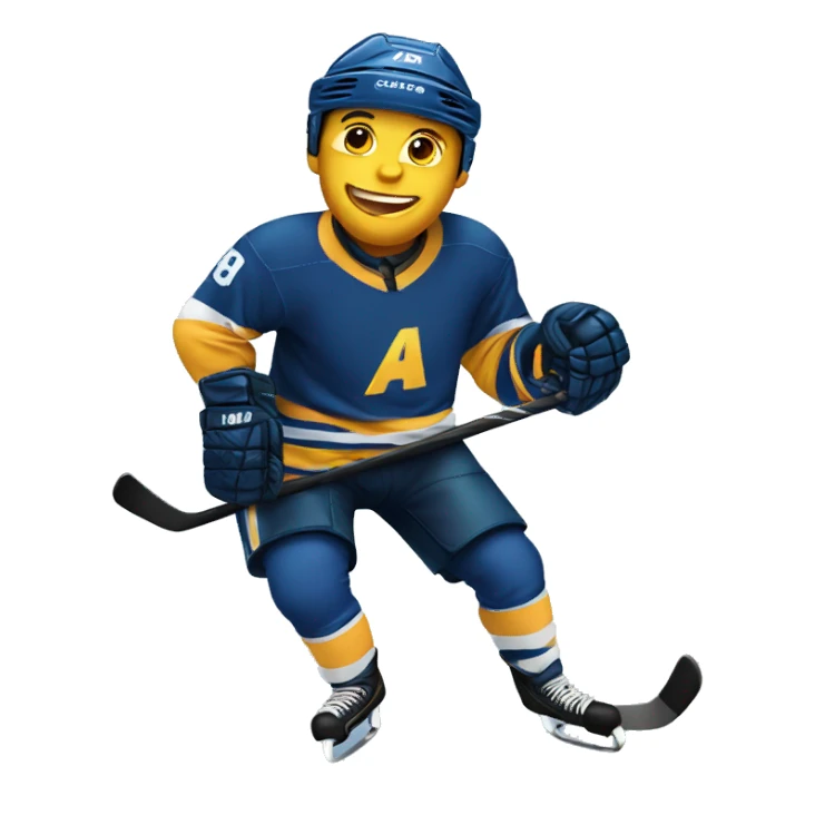 A hockey player dancing sticker