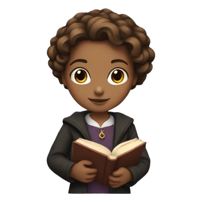 Hermione is holding a book. sticker