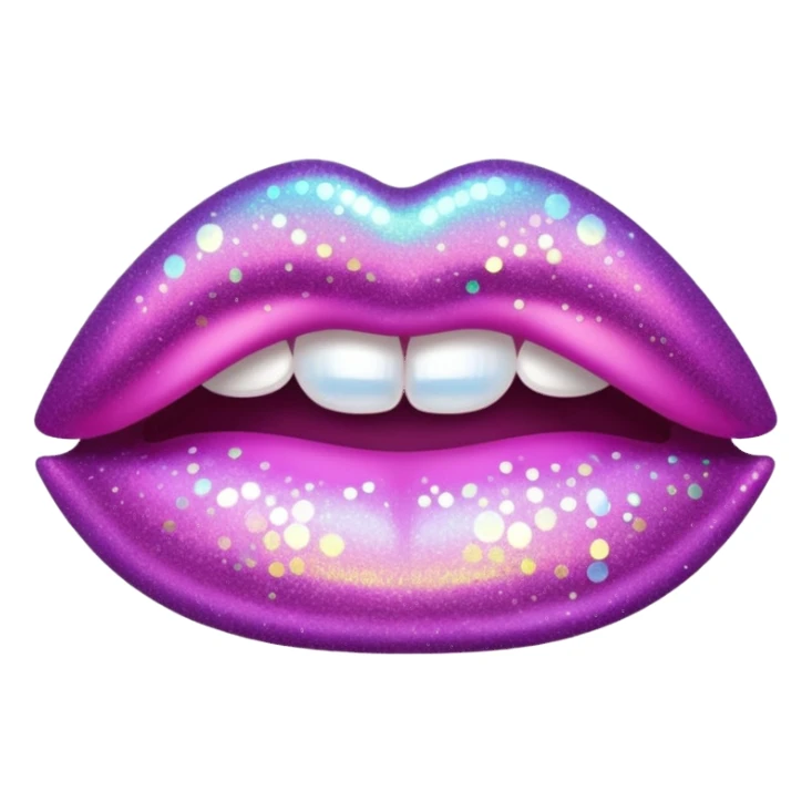 glitter liquid lipgloss sticker