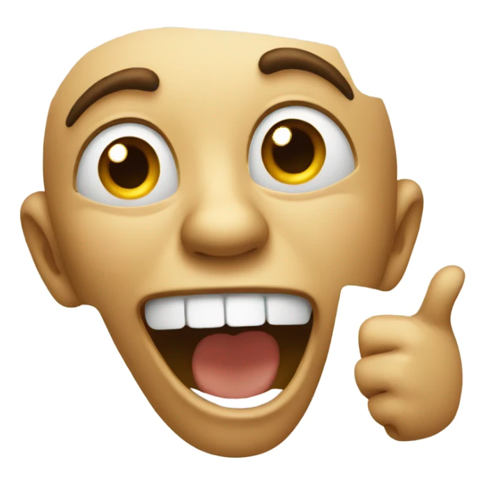 A laughing and pointing emoji  sticker