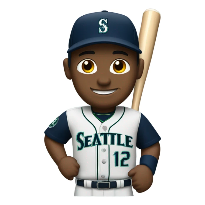 Baseball Player in seattle mariners jersey  sticker